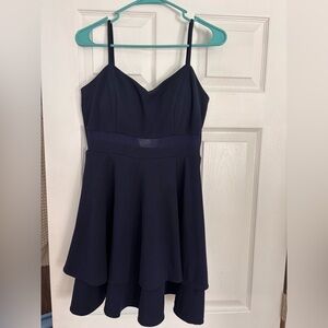 Emerald Sundae Navy Blue Midi Dress